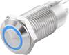 TRU COMPONENTS TC-7494680 TC-GQ12-CH-10ZE/J/B/12V/S Drucktaster 36 V/DC 1 A 1 x Aus/Ein rastend Blau IP40 1 St.