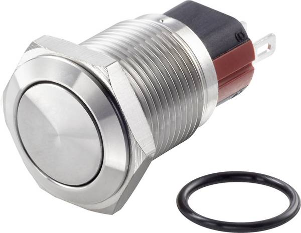 TRU COMPONENTS TC-7494716 TC-GQ16-KF-11Z/J/S Vandalismusgeschützter Drucktaster 48 V/DC 2 A 1 x Aus/Ein rastend   IP65 1 St.