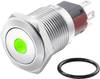 TRU COMPONENTS TC-7494748 TC-GQ16-KF-11ZD/J/G/12V/C Vandalismusgeschützter Druckschalter 48 V/DC 2 A 1 x Aus/Ein rastend Grün IP65 1 St.