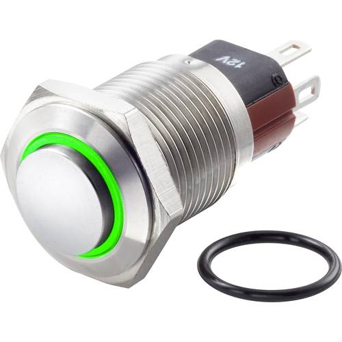 Thumbnail - TRU COMPONENTS TC-7495036 TC-GQ16-KH-11E/J/G/12V/S Vandalismusgeschützter Druckschalter 48 V/DC 2 A 1 x Aus/(Ein) tasten...