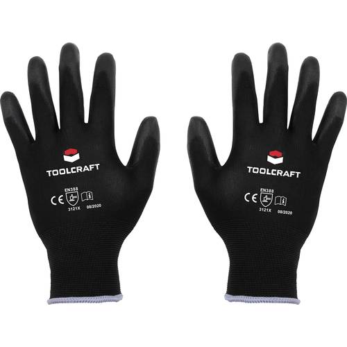 TOOLCRAFT TO-5621544 Polyester, Polyurethan Arbeitshandschuh Größe (Handschuhe): 8 EN 388 CAT II 1 Paar
