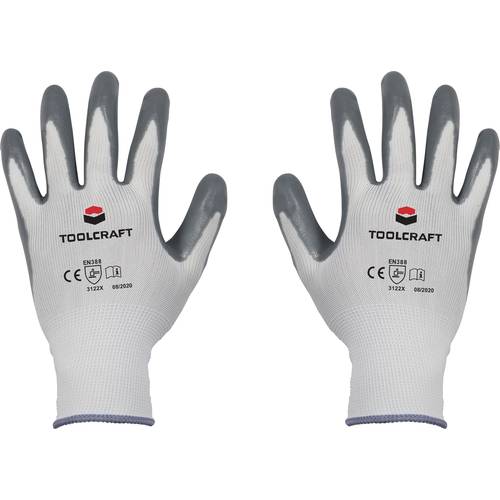 TOOLCRAFT TO-5621499 Polyamid, Nitril Arbeitshandschuh Größe (Handschuhe): 8 EN 388 CAT II 1 Paar