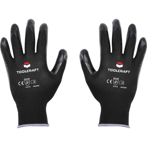 TOOLCRAFT TO-5621529 Polyester, Nitril Arbeitshandschuh Größe (Handschuhe): 8 EN 388 CAT II 1 Paar