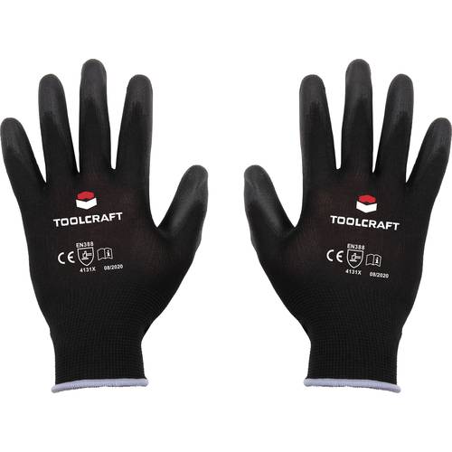 TOOLCRAFT TO-5621547 Polyester, Polyurethan Arbeitshandschuh Größe (Handschuhe): 9 EN 388 CAT II 1 Paar