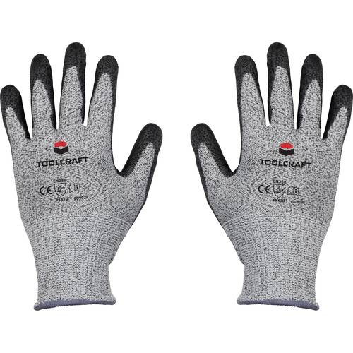 TOOLCRAFT TO-5621601 HPPE-Faser, Polyester, Kunstfaser, Polyurethan Schnittschutzhandschuh Größe (Handschuhe): 7 EN 388 ...
