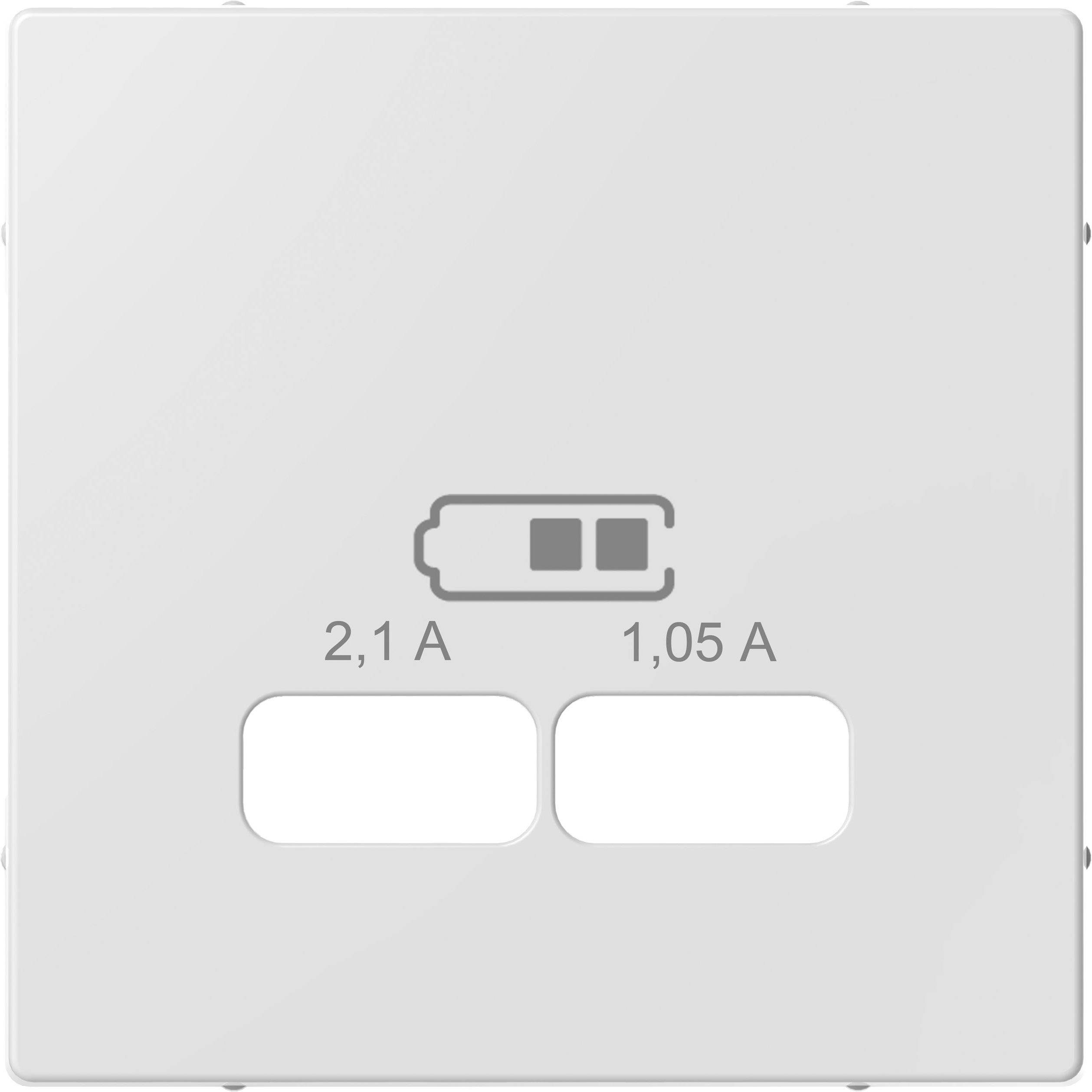 MERTEN Zentralplatte f.USB MEG4367-0325 Ladestation Einsatz, aktivweiß glänzend
