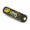 Eine schwarze GP Lithium AAA-Batterie mit gelbem Logo und Text 'Breaks the Limits'.