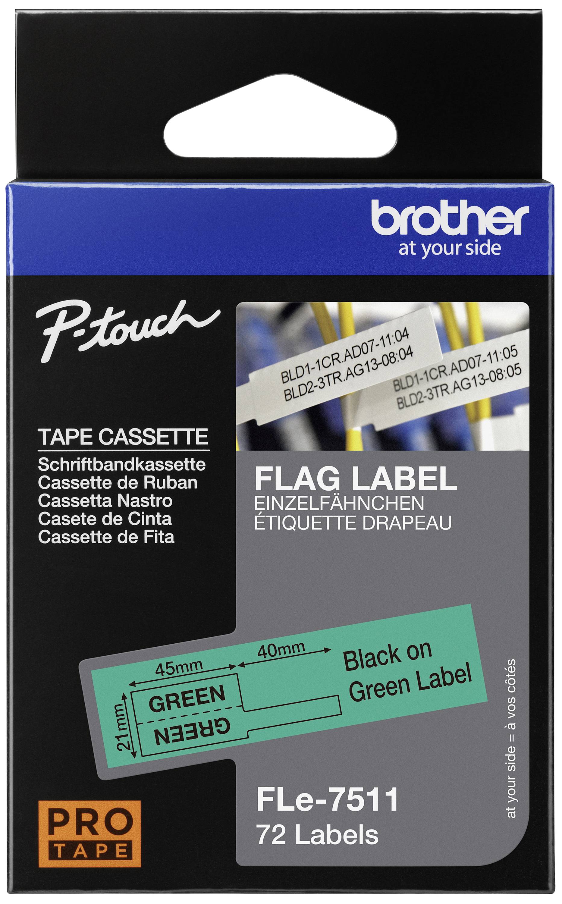 Brother FLe FLe-7511 Bandfarbe: Grün Schriftfarbe:Schwarz-0