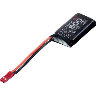 DroneArt Modellbau-Akkupack (LiPo) 3.7 V 600 mAh Zellen-Zahl: 1 30 C Softcase BEC-Buchse-0