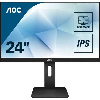 24-Zoll AOC Monitor, rahmenloses Design, IPS-Display, geeignet für klare und helle Bilddarstellung auf einem stilvollen Bildschirm.