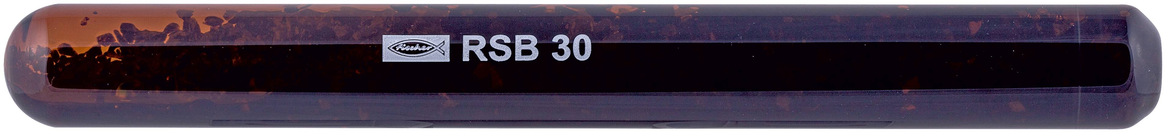 Schwarze RSB 30 Gitarren-Pickup-Abdeckung mit einer Reihe von Polstücken, die durch die obere Öffnung sichtbar sind.