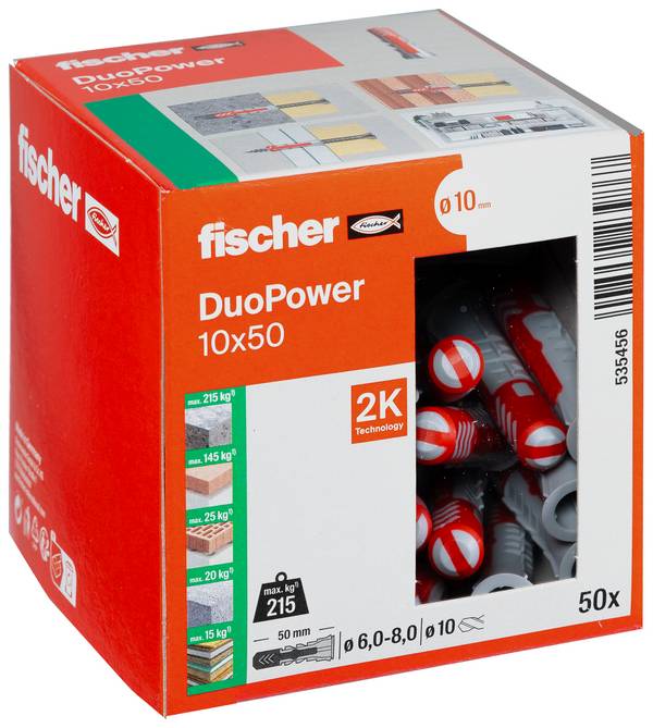 Fischer 535456 DUOPOWER 10x50 LD 2-Komponenten-Dübel 50 mm 10 mm 50 St.