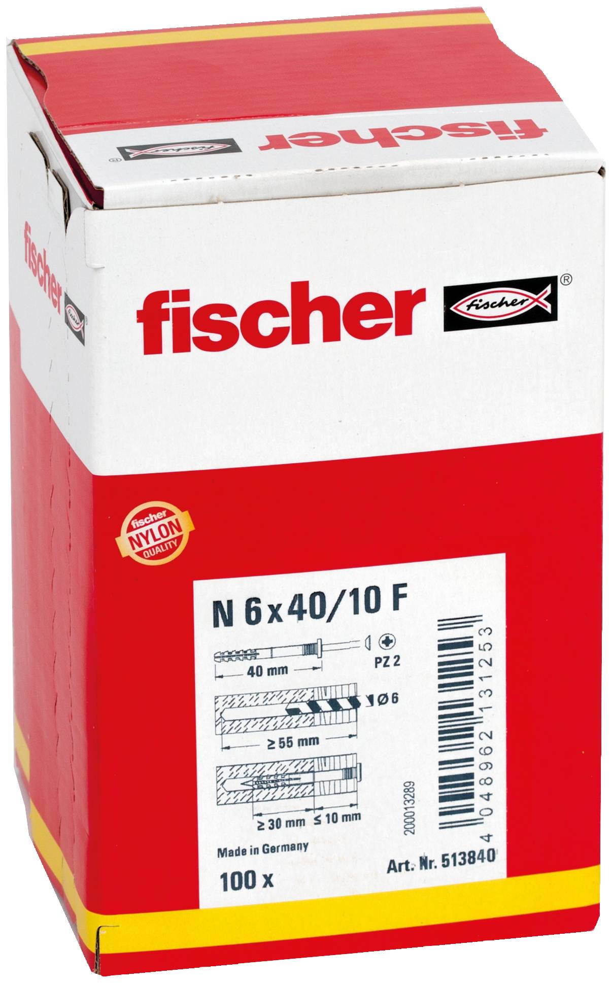 Fischer 513840 Nageldübel 40 mm 6 mm 100 St.-2