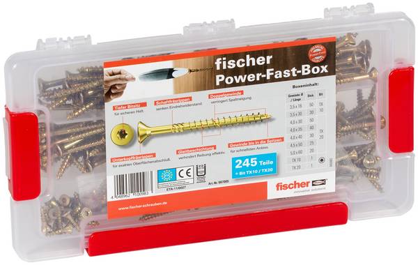 Fischer 667005  Spanplattenschraube 3.5 mm 50 mm Sechsrund      1 St.