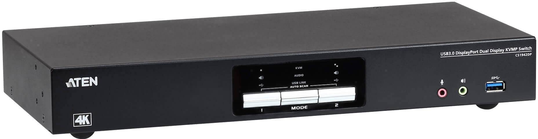 ATEN 2-port USB 3.0 4K displayPort Dual display KVMP Switch KVM-Umschalter 2-Port-1