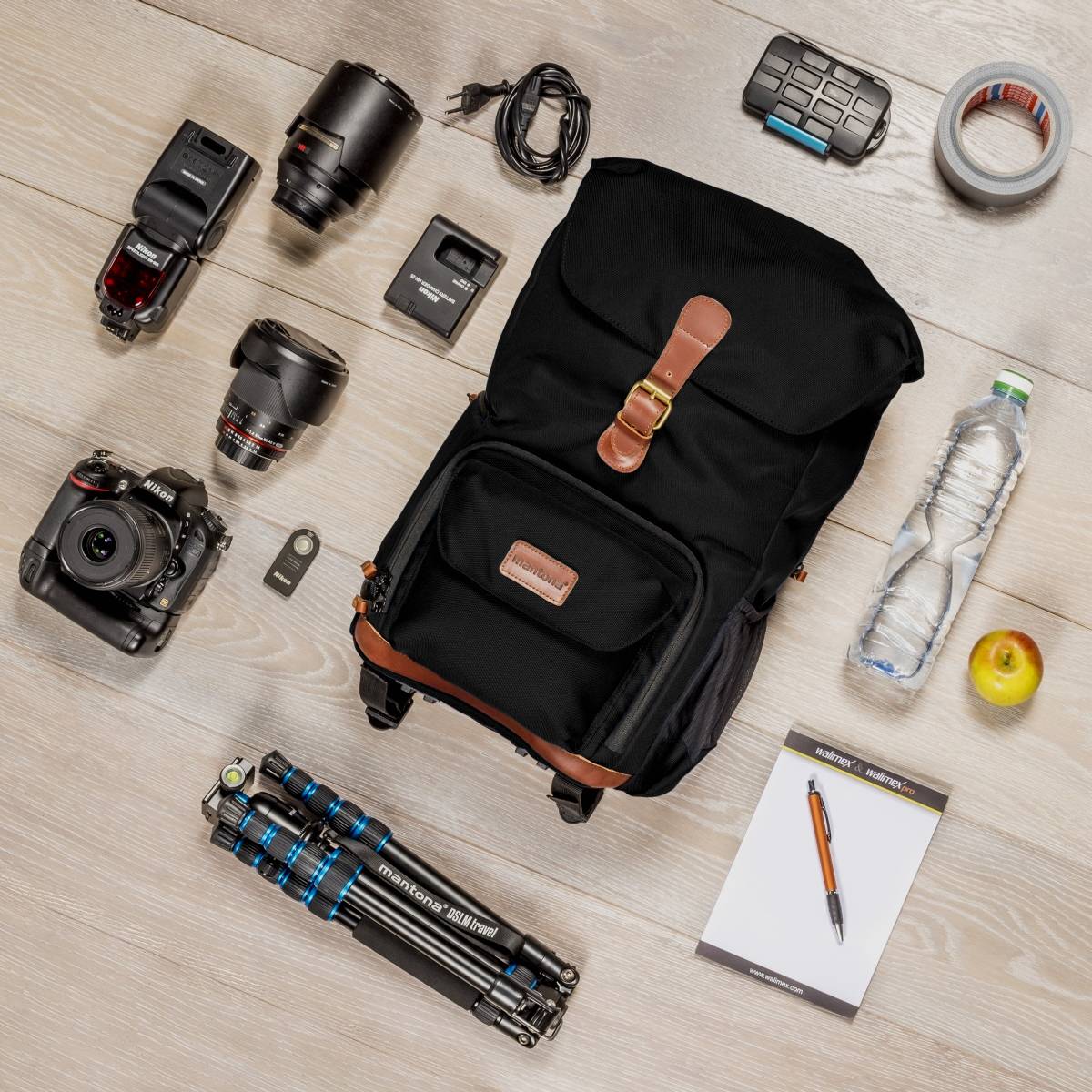 mantona Fotorucksack Luis junior schwarz Retro - RucksackTablet-3