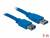 Blaues USB 3.0-Verlängerungskabel mit Stecker und Buchse, Länge 3 Meter.