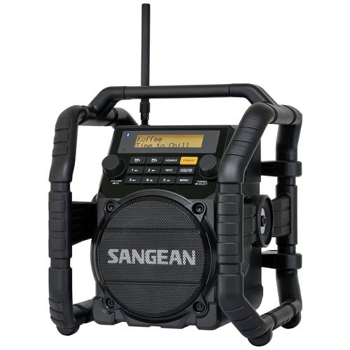 Thumbnail - Sangean U-5 DBT Baustellenradio DAB+, UKW AUX, Bluetooth® wasserdicht, staubdicht, stoßfest Schwarz