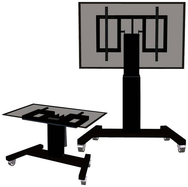 Neomounts PLASMA-M2500TBLACK TV-Rollwagen 106,7 cm (42") - 254,0 cm (100") Neigbar