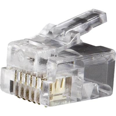 Klein Tools VDV826-600 Telefonstecker RJ11 6P6C VDV826-600 Polzahl Sensoren 6P6C Transparent 1 St.