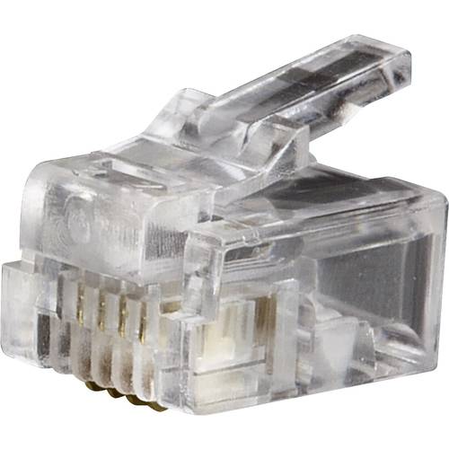 Klein Tools VDV826-601 Telefonstecker RJ11 6P4C VDV826-601 Polzahl Sensoren 6P4C Transparent 1 St.
