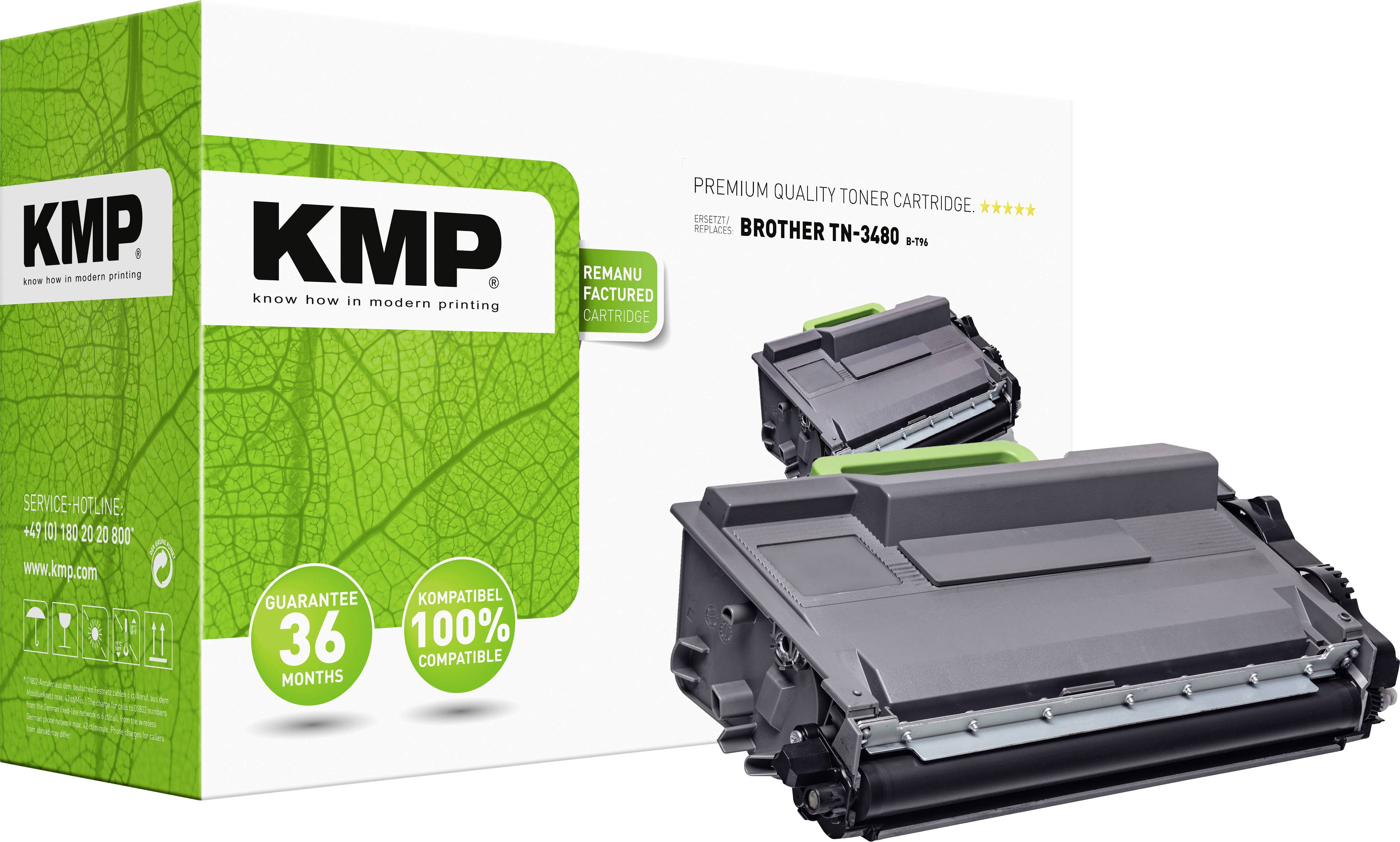 KMP Toner ersetzt Brother TN-3480, TN3480 Kompatibel Schwarz 8000 Seiten B-T96 1263,0000