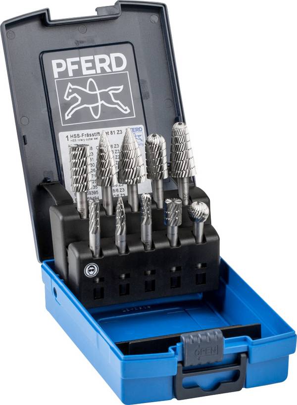 PFERD TOOLS 22900813 Frässtift-Set HSS Schaftdurchmesser 6 mm