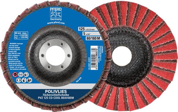 PFERD TOOLS 44695111 Pvz Fächerschleifscheibe Durchmesser 125 mm Bohrungs-Ø 22.23 mm Körnung (num) 100  5 St.