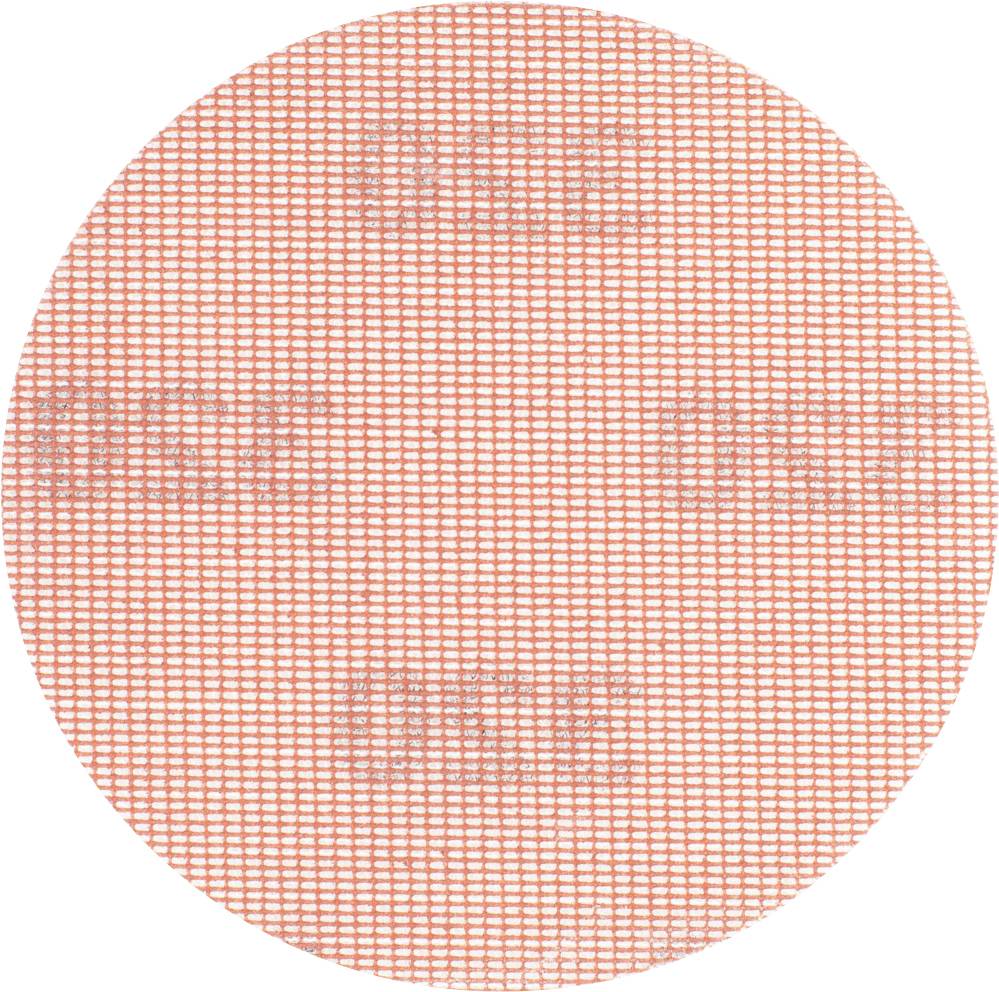 Ein rundes rotes Gittermuster mit gleichmäßigen quadratischen Öffnungen.