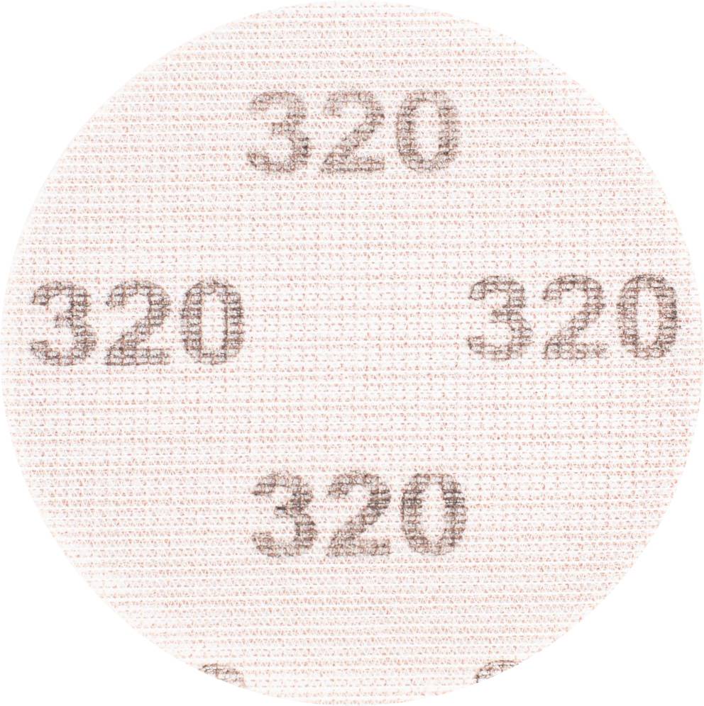 Rosa Schleifpapier mit der Aufschrift '320' mehrfach gedruckt.