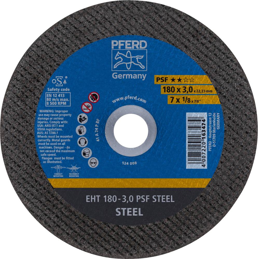 PFERD TOOLS PSF STEEL 61726222 Trennscheibe gerade 180 mm 25 St. Stahl