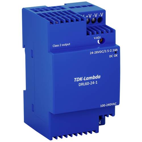 TDK-Lambda DRL60-24-1 Hutschienen-Netzteil (DIN-Rail) 24 V 2.5 A 60 W Inhalt 1 St.