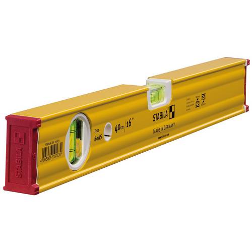 Wasserwaage 80 AS 40cm Alu.gelb ± 0,5 mm/m STABILA