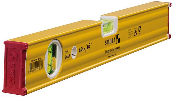 Wasserwaage 80 AS 40cm Alu.gelb ± 0,5 mm/m STABILA