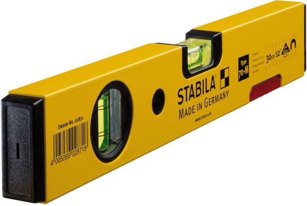 Stabila Type 70 M 2871 Leichtmetall-Wasserwaage mit Magnet 30 cm 0.50 mm/m
