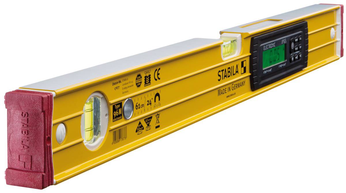 Stabila TECH 196 M electronic IP 65 17677 Digitale Wasserwaage mit Magnet 61 cm 0.50 mm/m