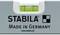 Wasserwaage mit grüner Libelle, Markenname 'Stabila', Text 'Made in Germany', Website 'www.stabila.de'.