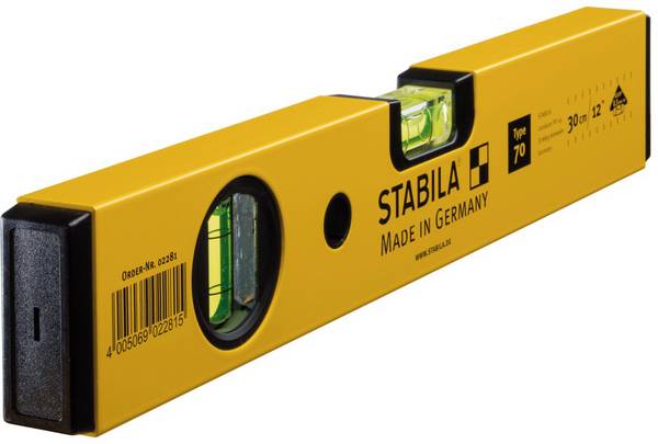 Stabila Type 70 2281 Leichtmetall-Wasserwaage 30 cm 0.50 mm/m