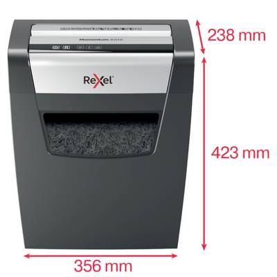 Rexel Momentum X312 Aktenvernichter 12 Blatt Partikelschnitt 5 x 42 mm P-3 23 l Vernichtet auch Heftklammern, Büroklamme-5