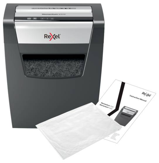 Rexel Momentum X312 Aktenvernichter 12 Blatt Partikelschnitt 5 x 42 mm P-3 23 l Vernichtet auch Heftklammern, Büroklamme-3