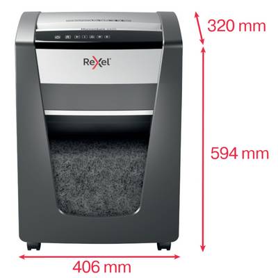 Rexel Momentum X420 Aktenvernichter 20 Blatt Mikroschnitt 4 x 40 mm P-4 30 l Vernichtet auch Heftklammern, Büroklammern-4