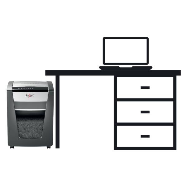 Rexel Momentum X420 Aktenvernichter 20 Blatt Mikroschnitt 4 x 40 mm P-4 30 l Vernichtet auch Heftklammern, Büroklammern-3