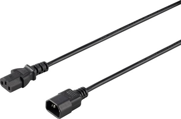 Sygonix SY-5042704 Kaltgeräte Verlängerungskabel  Schwarz 1.50 m