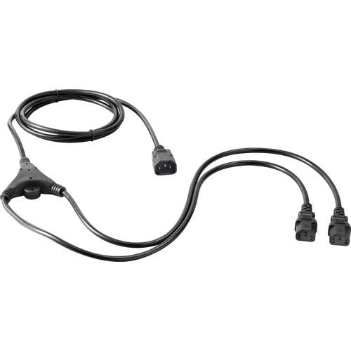 Sygonix SY-5042698 Kaltgeräte Y-Kabel Schwarz 2.35 m