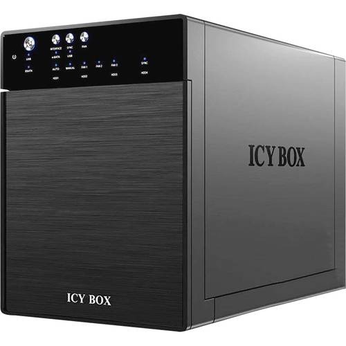 Thumbnail - IB-3640SU3, Externes 4-fach JBOD System für 3,5 SATA I/II/III Festplatten, USB 3.0 + eSATA, schwarz