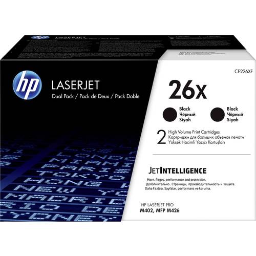 HP Toner 26X Original 2er-Pack Schwarz 18000 Seiten CF226XD