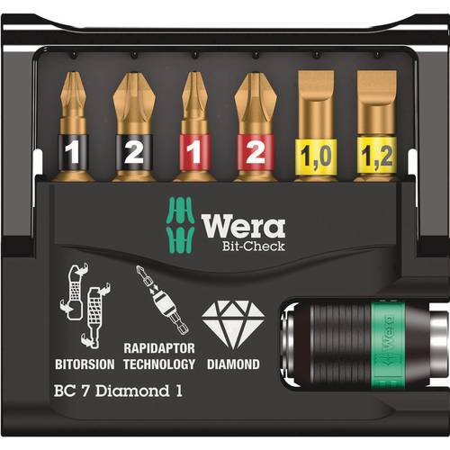 Wera Bit-Check 7 Diamond 1 05073419001 Bit-Set 7teilig