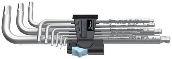 Wera 3950/9 Innen-Sechskant Winkelschraubendreher-Set 1.5 mm, 2 mm, 2.5 mm, 3 mm, 4 mm, 5 mm, 6 mm, 8 mm, 10 mm  1.5 mm 9teilig
