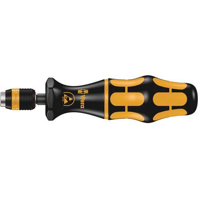 Schraubendreher mit ergonomischem Griff in Schwarz und Orange, geeignet für Präzisionsarbeiten, Logo und Text auf Griff sichtbar.