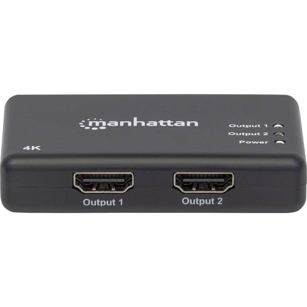 HDMI-splitter 2 poorten Manhattan 207669 4096 x 2160 pix Zwart